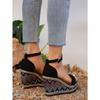 New Large-sized Women's Shoes with A Flat Heel and Thick-soled Sandals