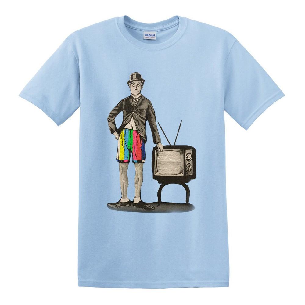 CHARLIE CHAPLIN TSHIRT Funny Joke Fun Party Joker Gift Xmas TShirt Top Tee 2XL
