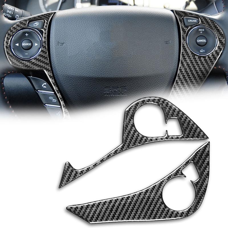 For Honda Accord 2013 2014 2015 2016 2017 Car Steering Wheel Panel Button Trim Cover Frame Sticker Protector Carbon Fiber LHD