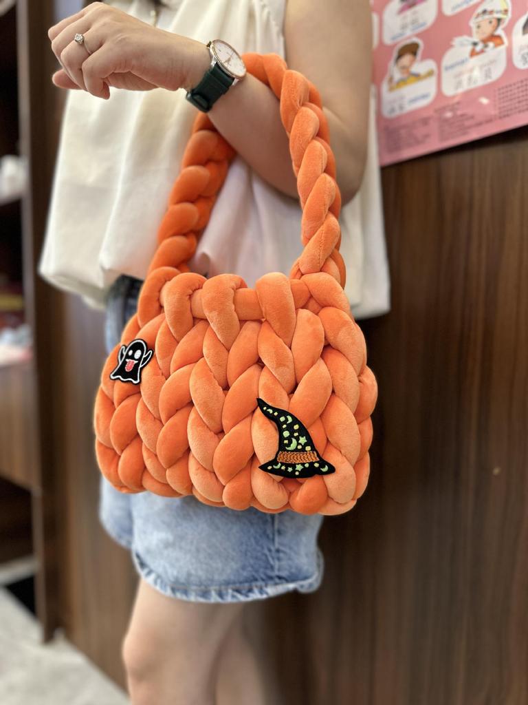 Samtfaden Gewebte Damen DIY Tasche - Handgemachtes Weihnachts- & Halloween-Geschenk