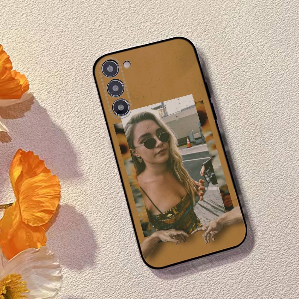Actress F-Florence Pugh Phone Case For Samsung Galaxy A73,A72,A71,A70,A53,A52,A51,Soft Silicone Black Cover