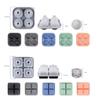 Ice Cube Tray for Freezers 4 Grid Silicone Molds Square Round Ice Makered for Whiskeys Cocktails Bar Tool Easy To Release