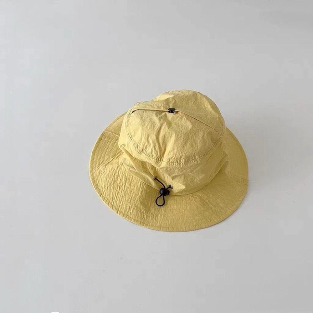 Candy Color Baby Sun Protection Cap Korean Style Children Fishman Hat Casual Kids Bucket Hat  Girls