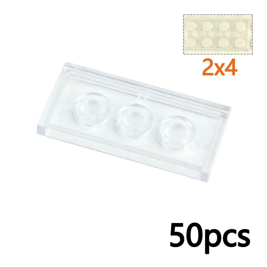 DIY Transparent Clear Building Blocks Smooth Thin Bricks Compatible with Leading Brands