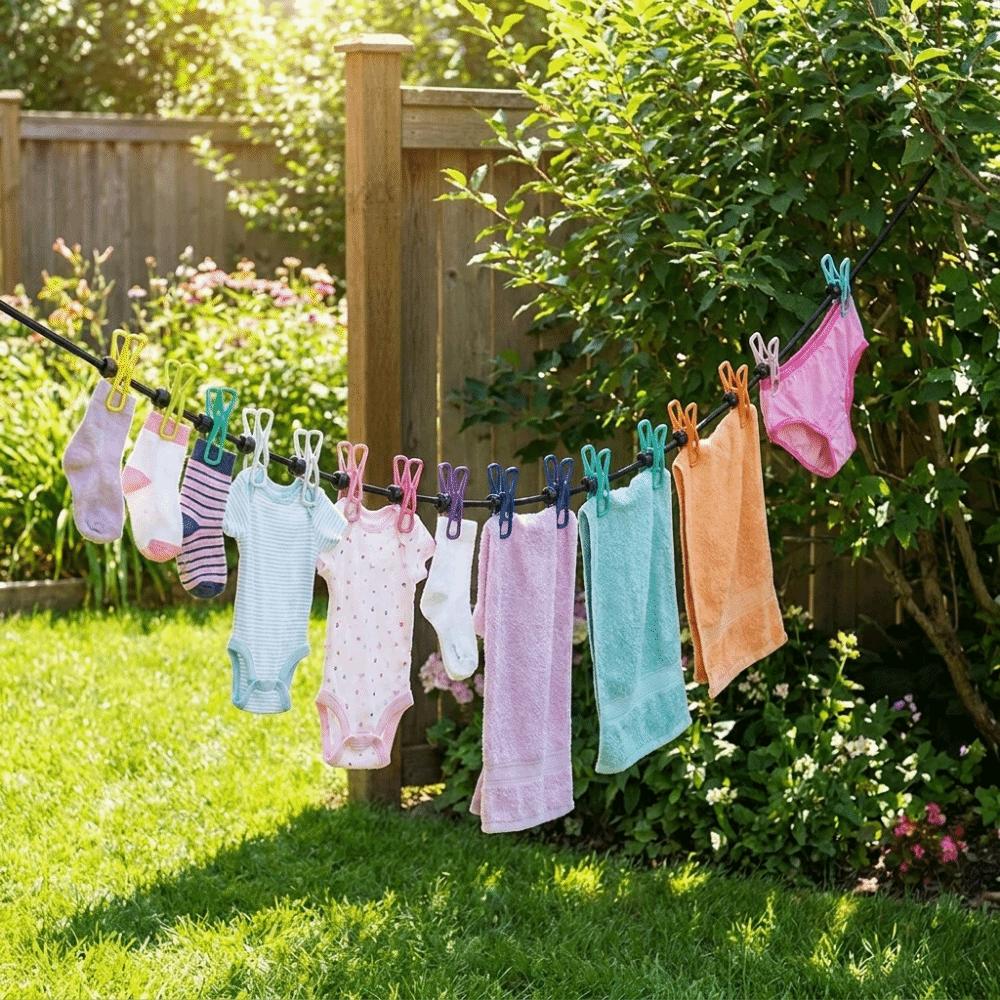 Non-slip Stretch Clothesline Elastic Stretch Clothes Drying Rope Travel