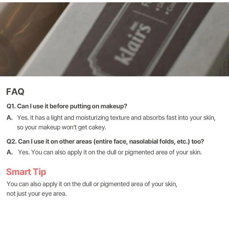 dear, klairs Fundamental Eye Awakening Gel