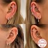 S925 Sterling Silver Cartilage Piercing Zircon Diamond Earrings Ear Buckle Earrings Earbone Ring Hipster Earrings