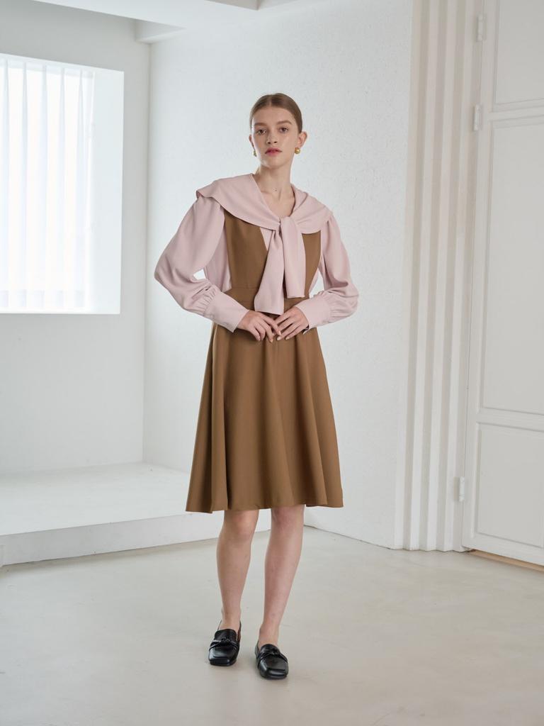 Koes Amy Flare Dress Amy Flare Dress_Camel