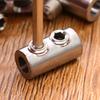 50/1PCS Steel Wire Rope Clamp Anti Slip Heavy-Duty Copper Clip Double Hole Suspension Cable Clamp Adjustable Hardware Fastener