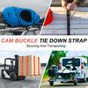 PATIKIL Camback Tie-Down Straps, 1" X 10', 2-Pack, Lashing Securing Straps, 330 Lb Break Strength, Truck Spring Fittings, Orange