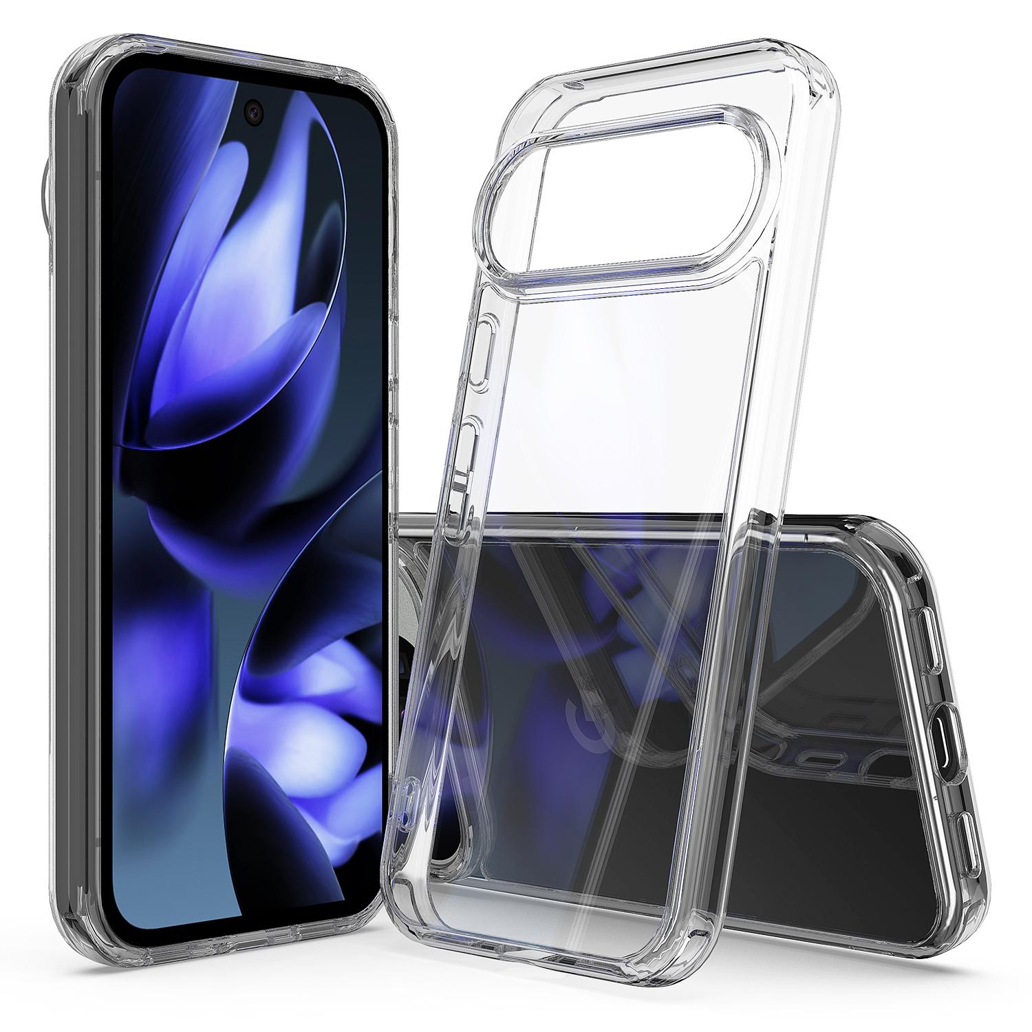 

For Google Pixel 10 Pro Clear Phone Case TPU+Acrylic Shockproof Phone Back Cover A