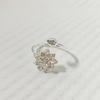 Elegantly Crafted White Lotus Flower Open Adjustable Ring
