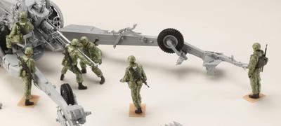 Hobby Japan HJM Military Series Ground Force Field Special Forces Set Plastic Model HJMM002 Molded Color 1/35 No.2 Self-Defense FH-70