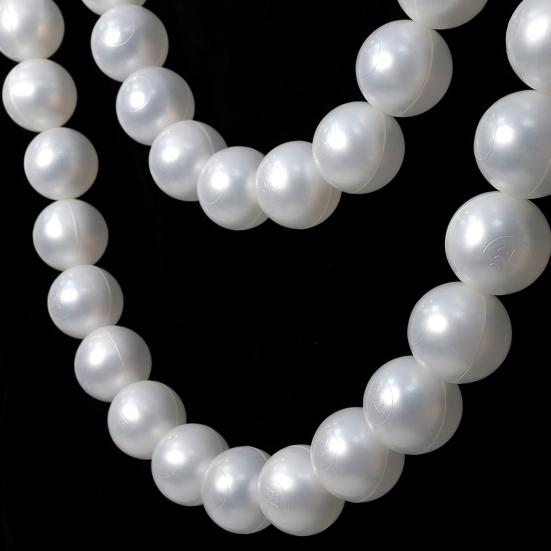 10Pcs DIY Faux Pearl Garland Staircase Decoration Large White Bead Wall Hanging Ornament Home Wedding Bridal Shower Party Stairway Decor