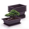 1 stk Plast Blomsterpotte Balkong Firkantet Blomsterpotte Blomster Bonsai Bowl Barnehagepotte Blomsterpotte Imitert rektangel barnehagebasseng