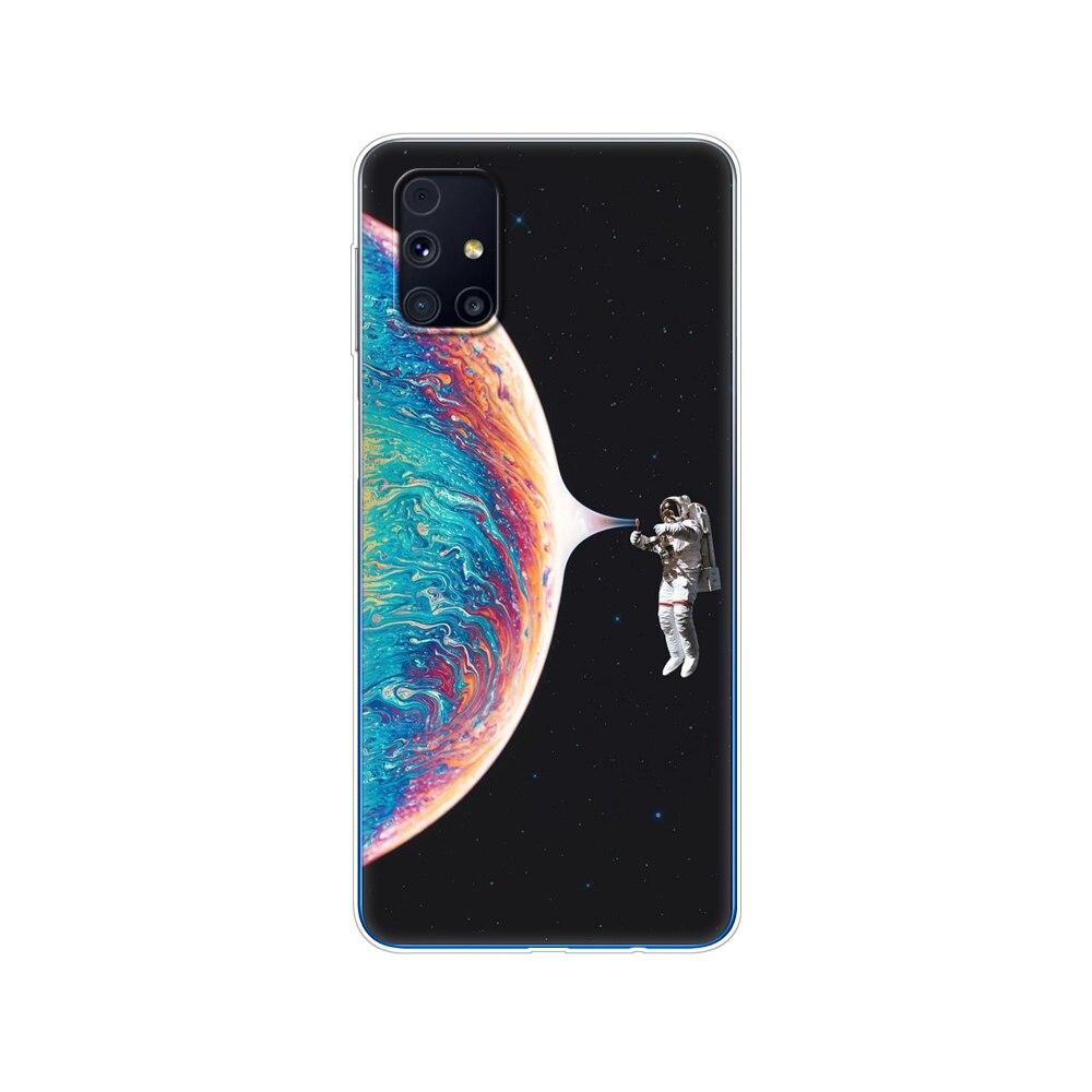 Für Samsung M31s Hülle 6.5 Tpu Weiches Silikon Rückseite Handyhülle Für Galaxy M31S M 31S m317f m317 Funda Winter Schnee Weihnachten