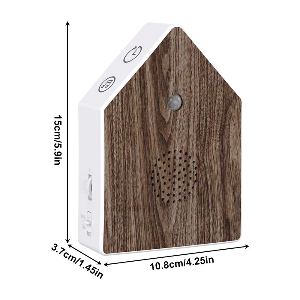 Portable Birdsong White Noise Machine, Birdsong Music Box, Relaxing Natural Sound Device with Motion Sensor, Touch-sensitive