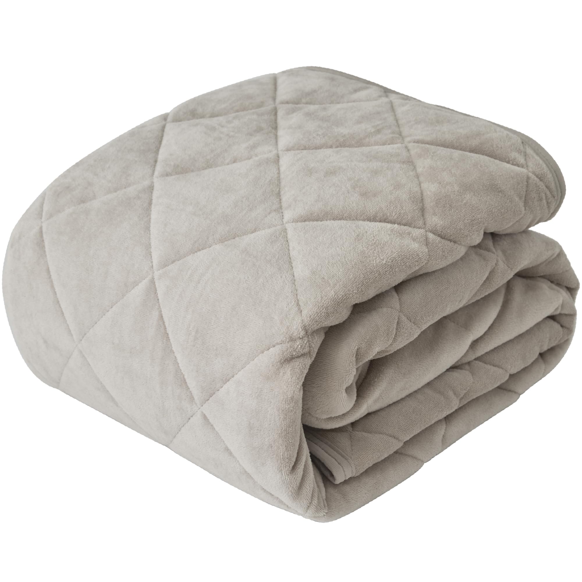 

AQUA Хлопковый мягкий и пушистый наматрасник Односпальный размер 413001N8 100% махровый наматрасник, (100x200cm), Серо-бежевый,