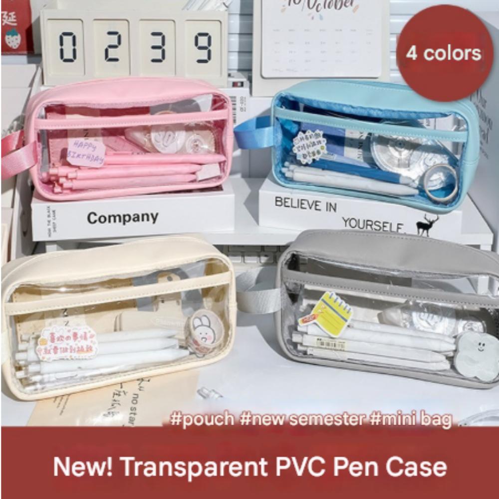 Transparent PVC Pen Case Pencil Pouch