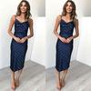 Rochie Sling pentru Femei Decolteu în V Wave Point Leopard Elegant Șolduri Wild Slim Ladies Party Wedding Dress