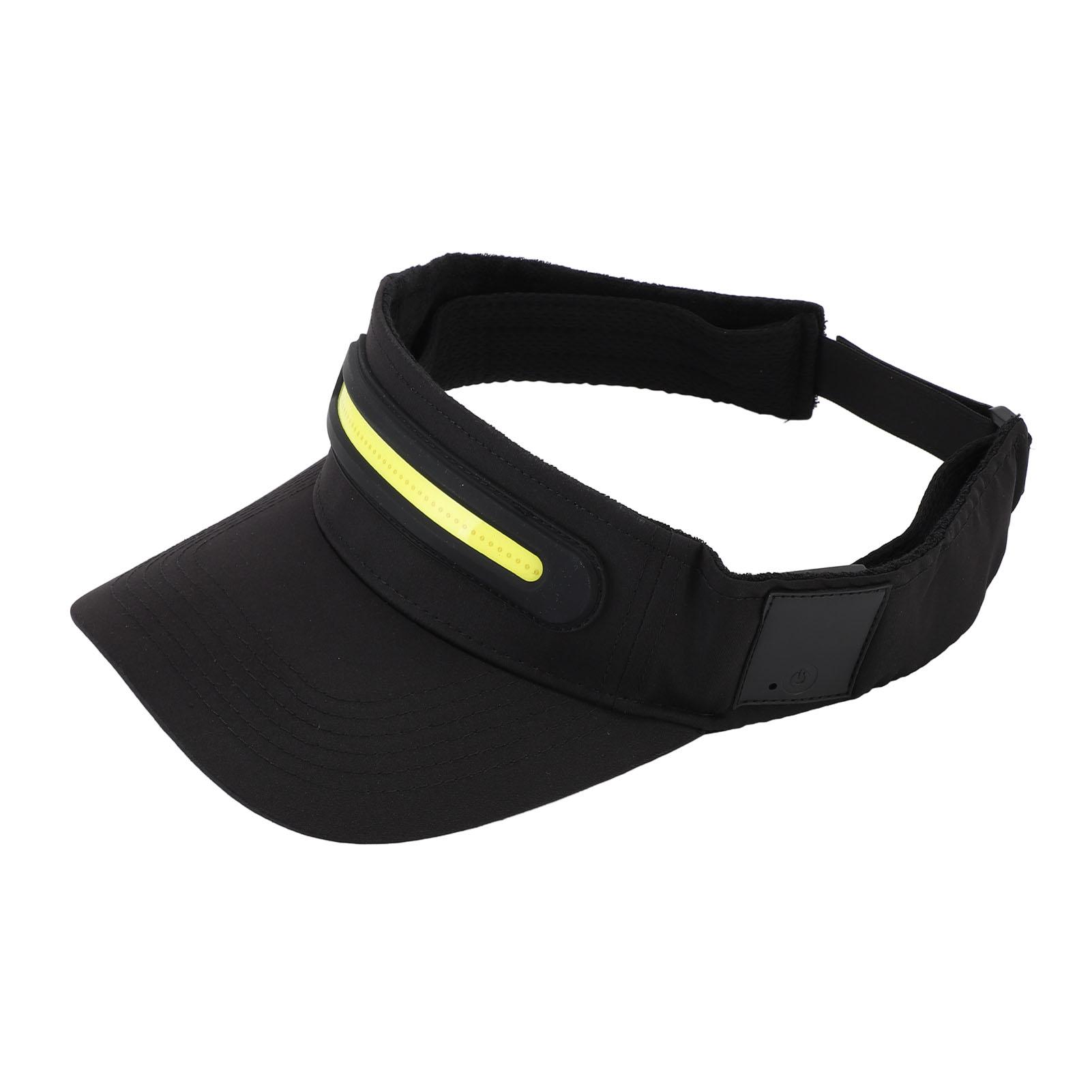 

Солнцезащитная шляпа с LED-подсветкой, дышащая, повышенная безопасность, полая сверху, спортивная кепка для бега на открытом воздухе