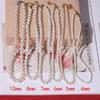 Set di Collana di Perle di Conchiglia Naturale di Mare Profondo da Donna: Gioielli Collana Clavicola in Tre Pezzi per la Festa della Mamma