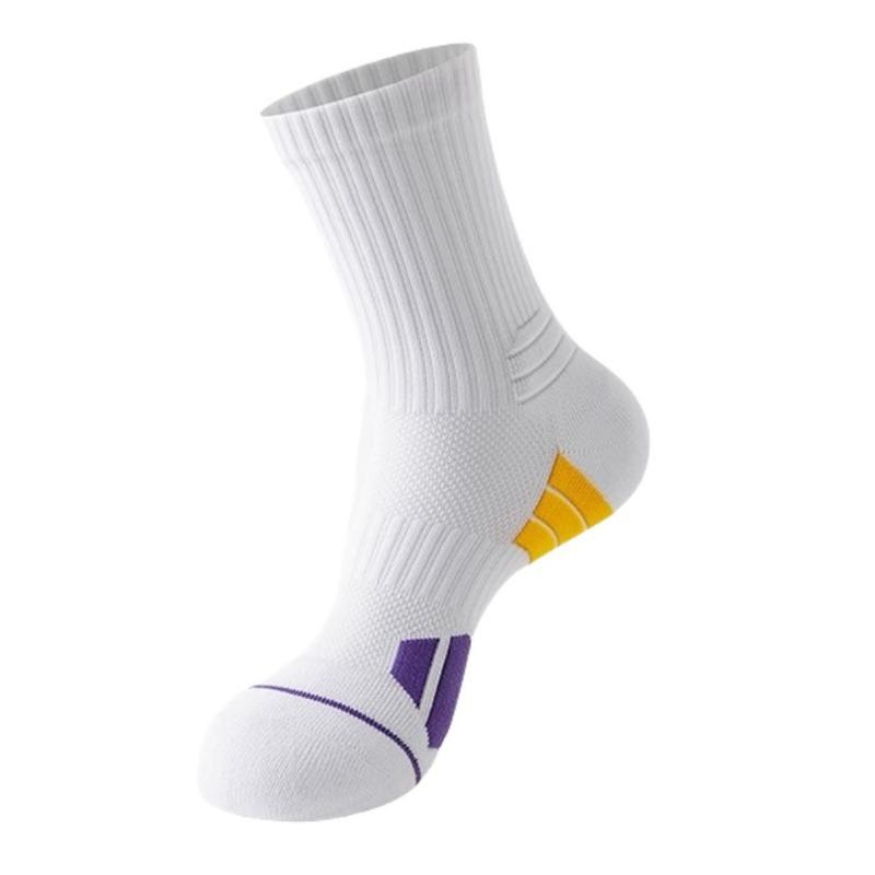 Men's Mid-calf Basketball Socks for Spring and Summer, Thickened Towel Bottom, Long Calf, Professional Sports for Teenagers' Practical Training