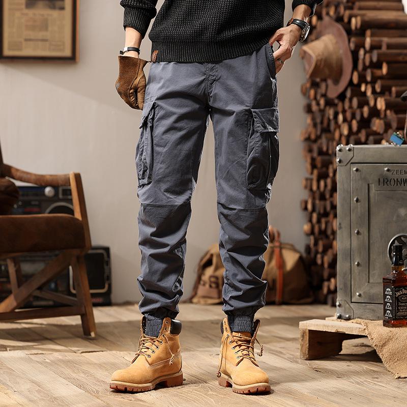Retro Casual Loose Cuff Pants - Men’s Fashionable, All-Match Overalls