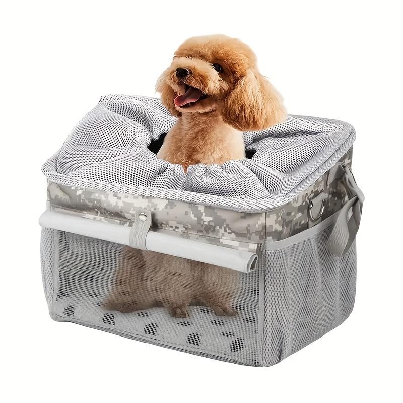 

Корзина для велосипеда для собак 3 в 1 рюкзак для домашних животных, переноска для велосипеда на заднее сиденье автомобиля для собак для домашних животных малого и среднего размера с дышащей сеткой серый