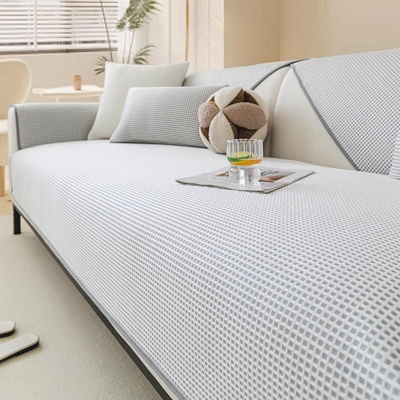 

Anti-Slip Ice Silk Sofa Mat Summer Cooling Couch Cushion Living Room Solid Color Modern Sofa Cushion Home Ice Sensation Sofa Mat 70x70