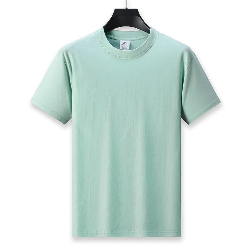 T-shirt da uomo pesante a maniche corte da 230 g di alta gamma in puro cotone casual versatile maglietta base per uomo