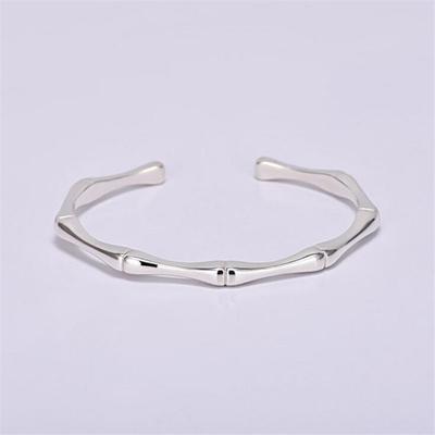 Nowe koreańskie proste modne kreatywne bransoletki bambusowe biżuteria ze srebra próby 925 gładkie bransoletki osobowości Sl077