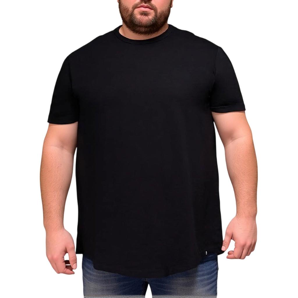 Men's Large-sized Short-sleeved T-shirt In Solid Color Is Versatile And Casual