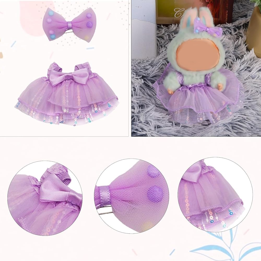 Ruokey Doll Clothes 15cm/17cm Cute Costume Outfit for Plush Toys Dress Up Accessory