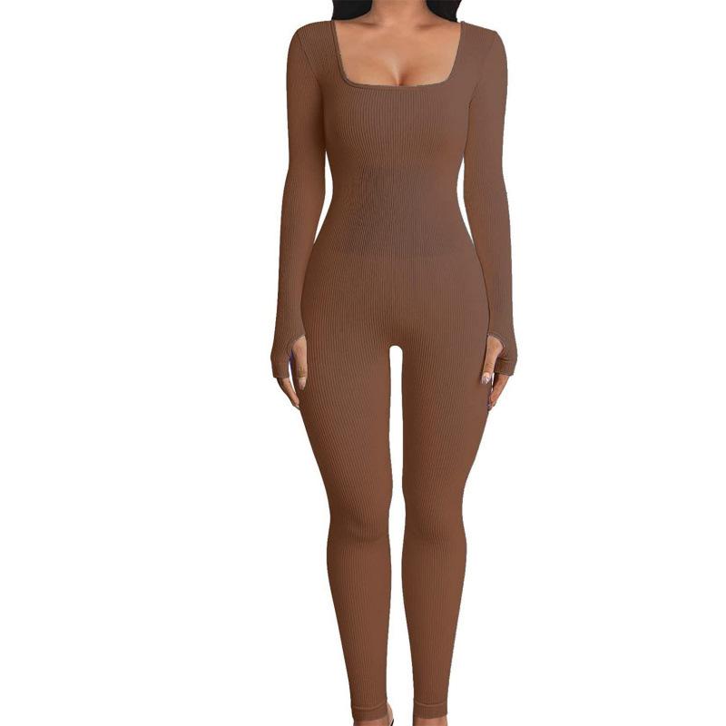 Tuta Slimming a Coste con Scollo Quadrato - Moda Donna Autunno/Inverno 2025