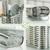 24TE Stainless Steel Cutlery Holder Drainer Storage Spoon Fork Chopsticks R