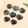 1pc Labradorite Heart Shape Palm Stone Worry Stone Therapy Smooth Gemstone for Reiki Healing Crystal Meditation Feng Shui Decor