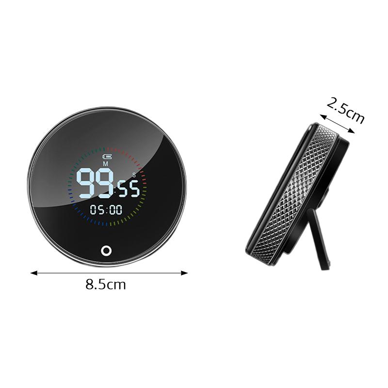 Round Magnetic Timer Kitchen Rotary Timer Back Bracket Design Stopwatch Clock Cooking Shower Study Remind Clock Home Accessory