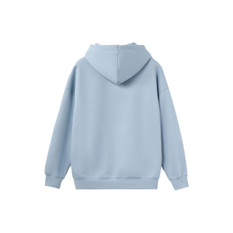 Li Ning Badfive Letter Print Loose Hooded Sweatshirt Men sweatshirt Mist-Blue AWDR773-1