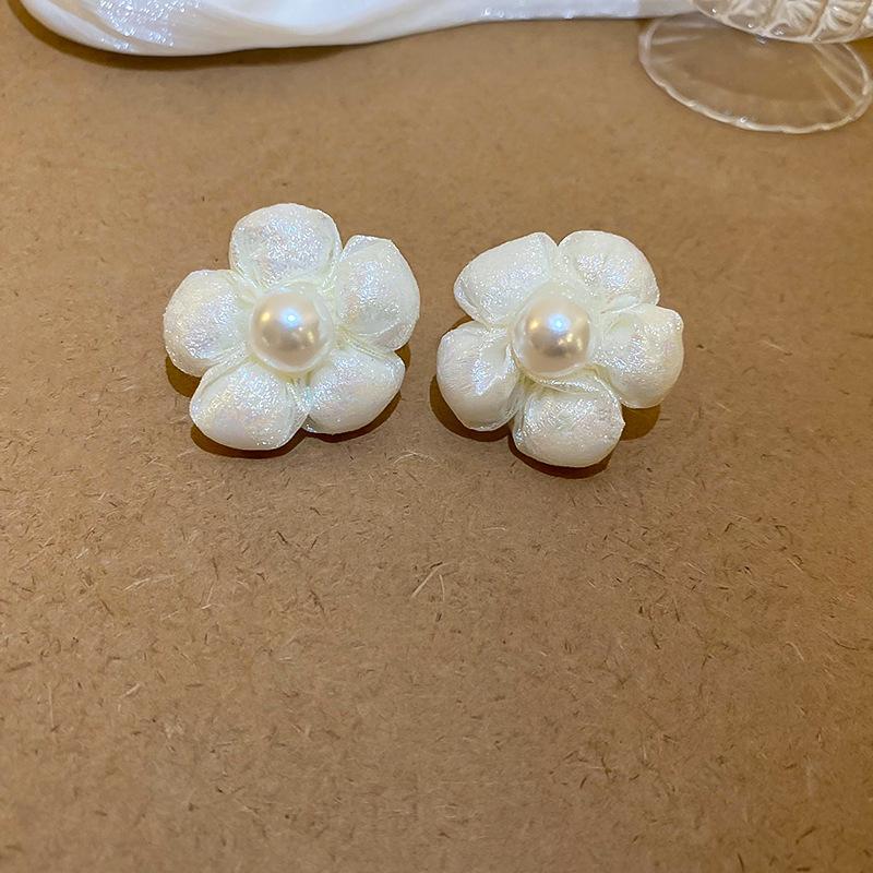 Maillard Acrylic Flower Dangle Earrings for Women Exaggerated Design Resin Earring Fresh Versatile Fashion Jewelry Travel B1