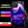 Gothic Mount Fuji Sound-Activated LED Luminous Glass Case for iPhone Samsung