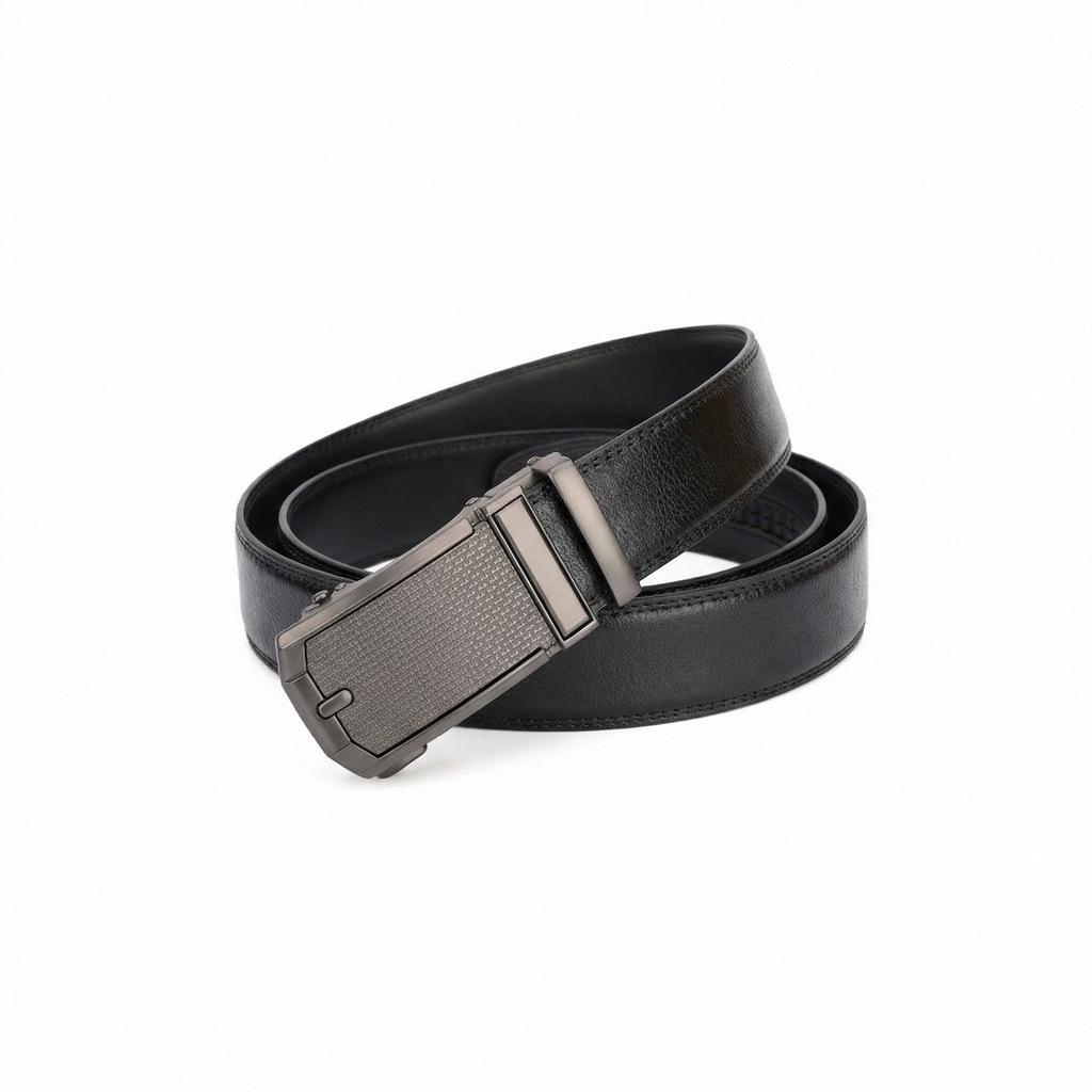 Men'S Belt Cowhide Automatic Buckle Casual High-End Leather Belt Middle-Aged And Young Business Versatile Belt