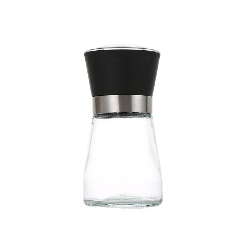 Manual Salt Pepper Grinder Stainless Steel Glass Spice Bottle Household Kitchen Gadgets