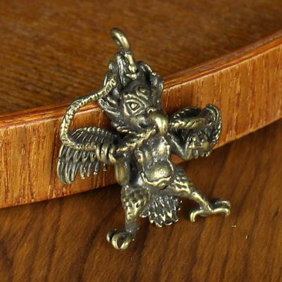 Brass Gold-winged Dapeng Bird Keychain Pendant Retro Bag Pendant Lei Zhenzi Pure Copper Handicraft Metal Pendant