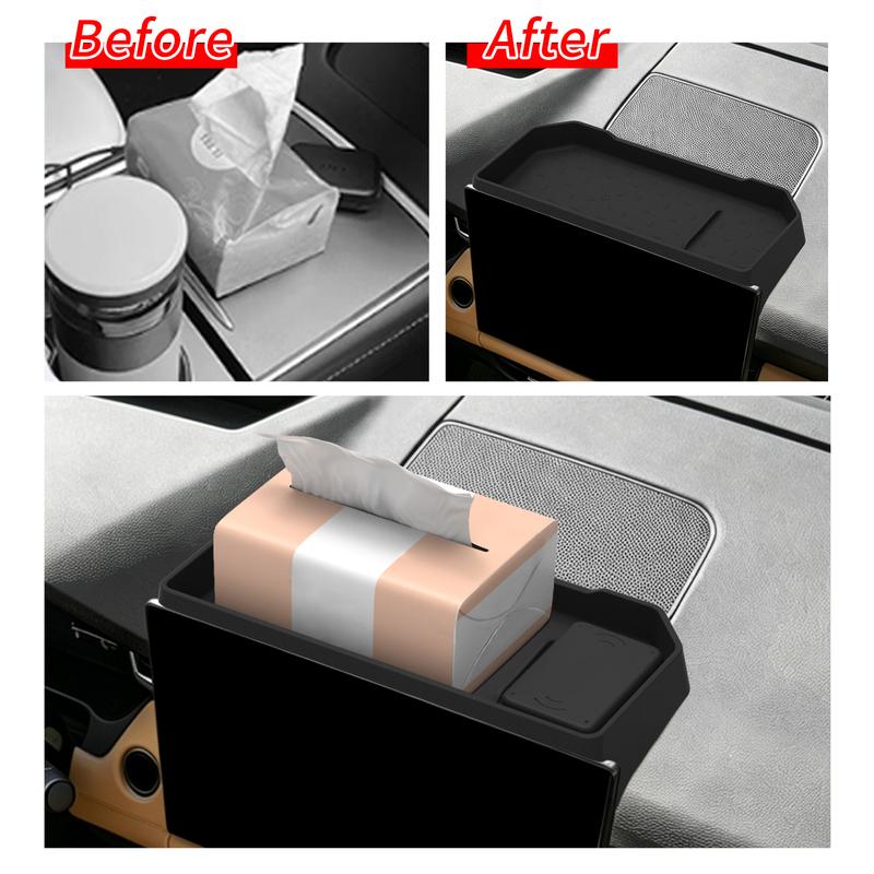 Left Drive for Mazda CX-5 CX5 2026+ Car Dashboard Storage Tray Display Screen Rear Box Organizer Accessories Silicone Black