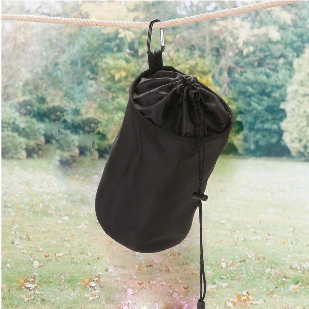 With Hook Clothes Peg Bag Oxford Cloth Drawstring Bag Portable Clothes Peg Basket