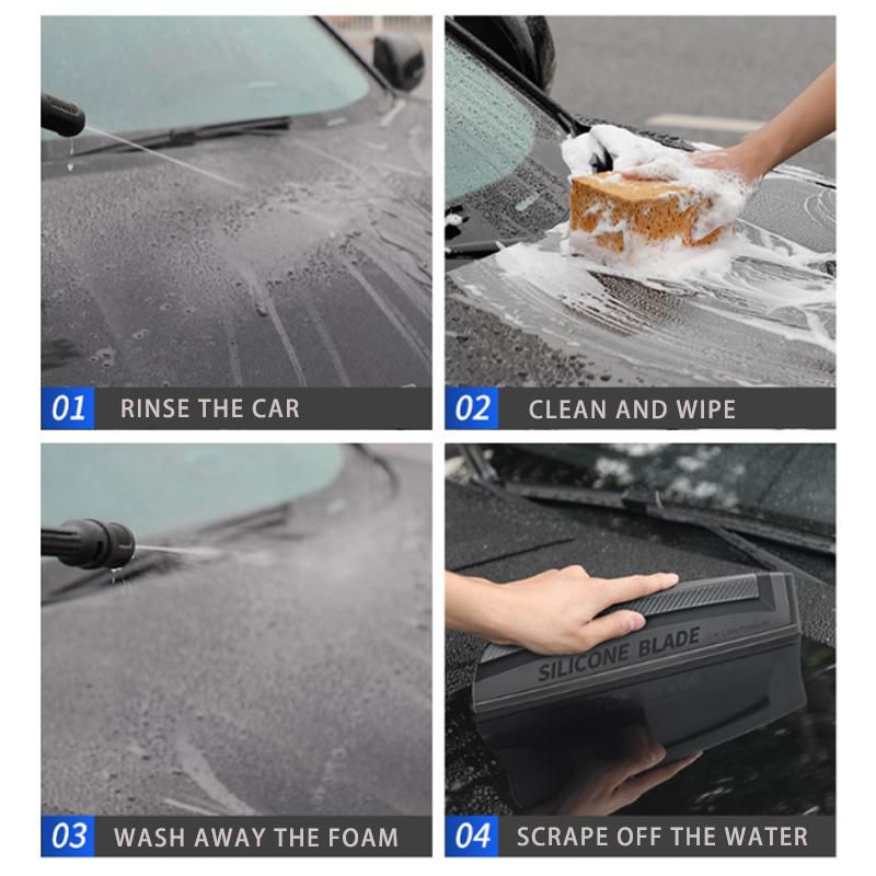 

1pcs No Scratch Flexible Soft Silicone Handheld Wiper Car Window Wiper Universal Cleaning Film Wiper Car Wash Tools Accessories