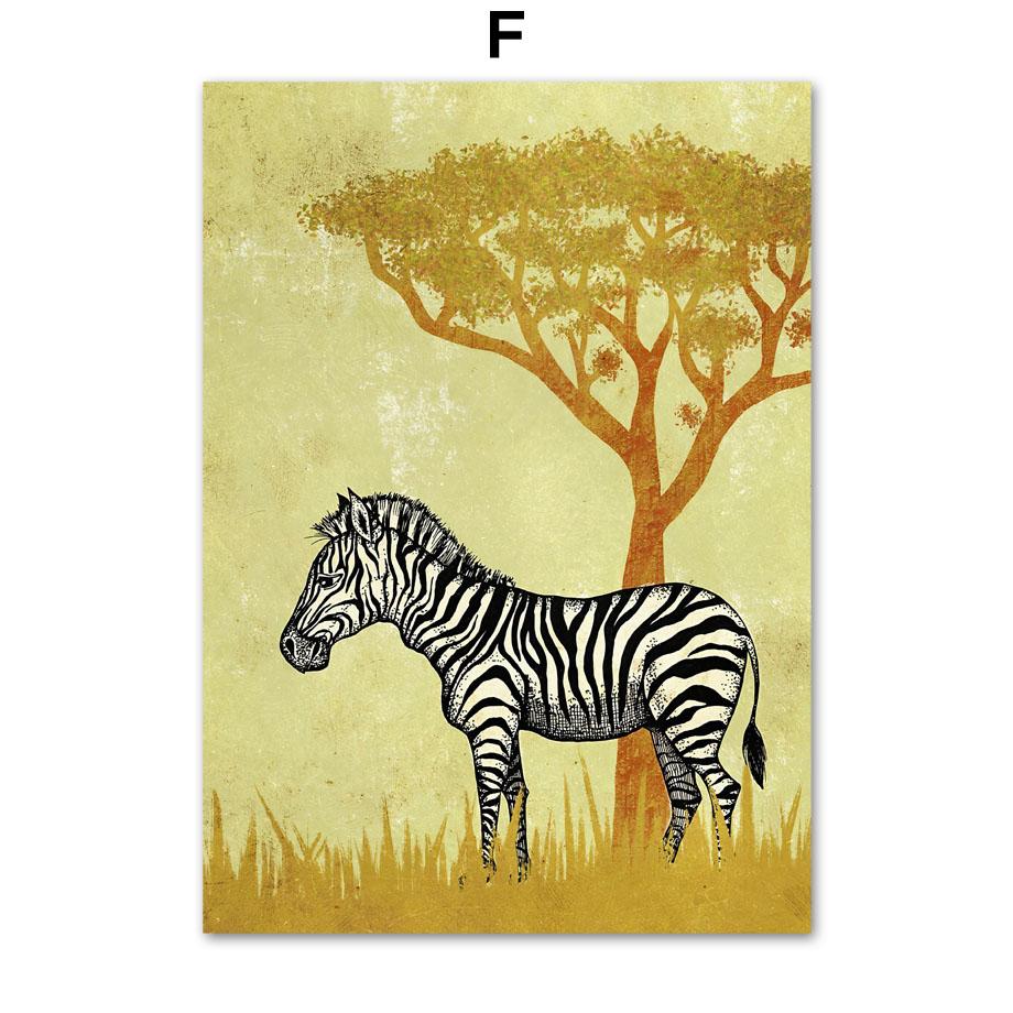 Nashorn Giraffe Elefant Dinosaurier Kinderzimmer Wand Kunstdruck Leinwand Malerei Safari Tiere Nordic Poster Dekor Bilder Kinderzimmer