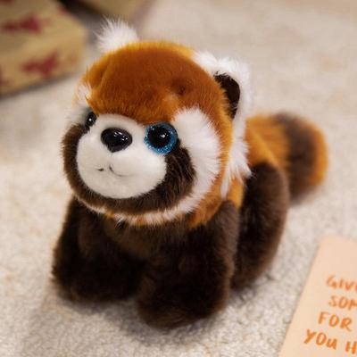 Red Panda & Raccoon Plush Toy with Blue Eyes - Zoo Style
