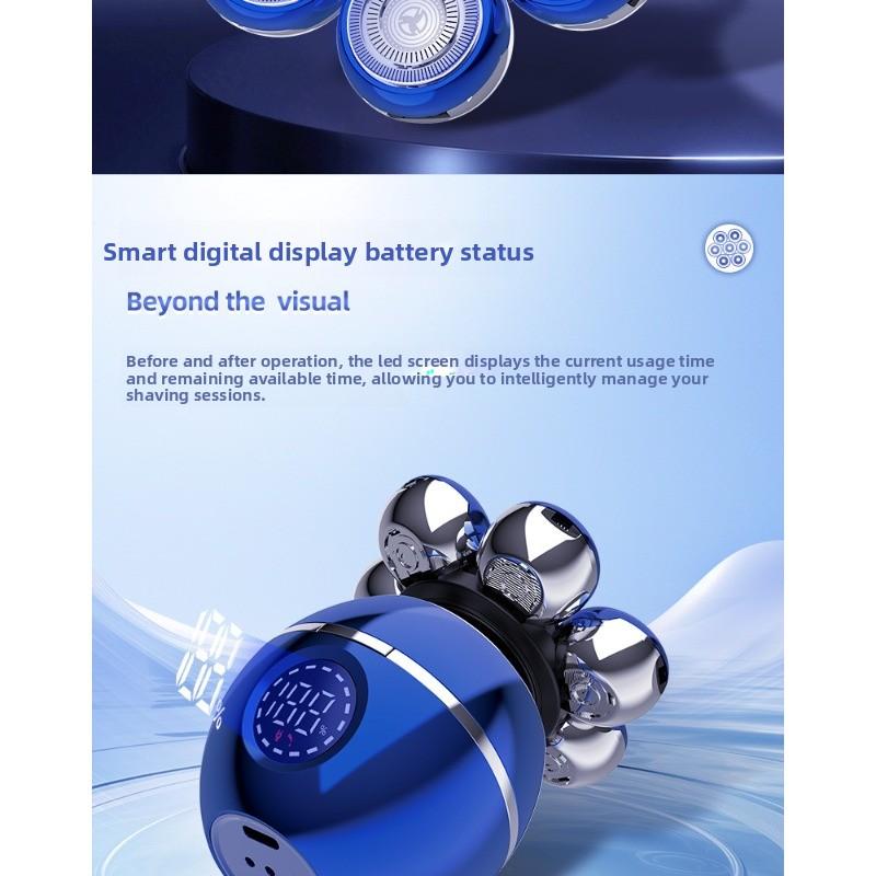 New Smart Men's Electric Shaving Kit for Shaving Bald Heads - Seven-blade Head, Cordless Beard Trimmer